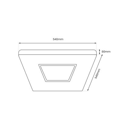 Plafón LED regulable SPARKY LED/65W/230V 3000-6000K + mando a distancia