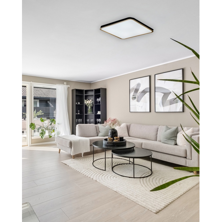 Plafón LED regulable UNA LED/60W/230V 2700-6500K 50x50 cm + control remoto