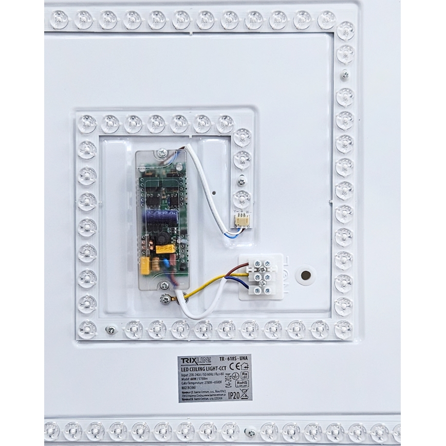 Plafón LED regulable UNA LED/60W/230V 2700-6500K 50x50 cm + control remoto