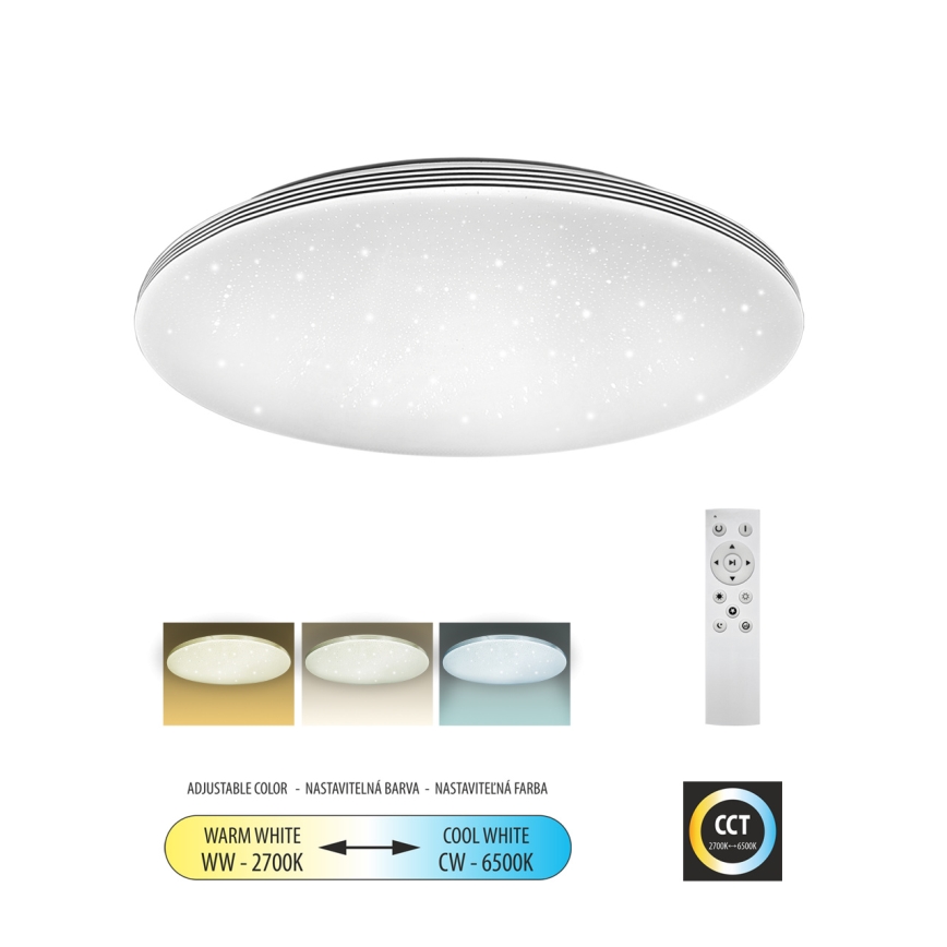 Plafón LED regulable VENTA LED/36W/230V 2700-6500K diá. 48 cm + control remoto