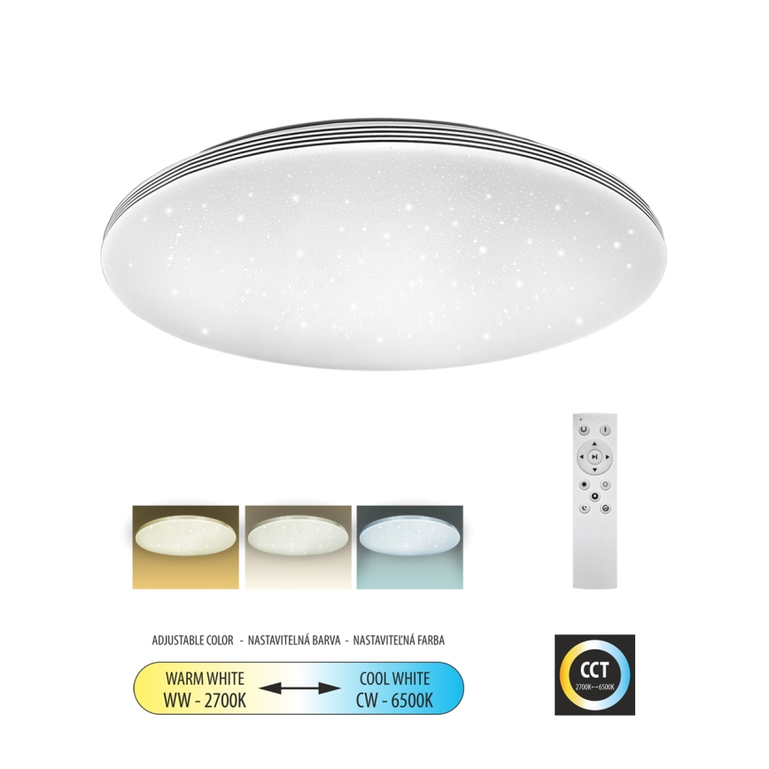 Plafón LED regulable VENTA LED/60W/230V 2700-6500K diá. 58 cm + control remoto