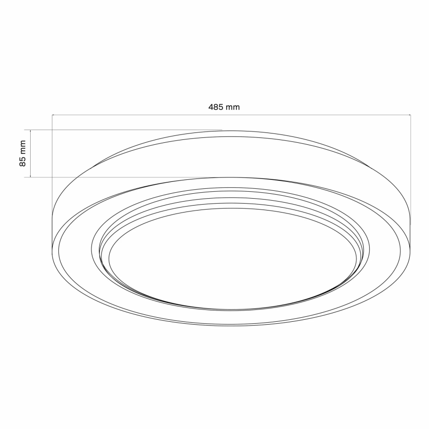 Luz de techo LED regulable para baño ZYGMUNT LED/72W/230V diá. 48,5 cm 3000-6000K IP44 + control remoto