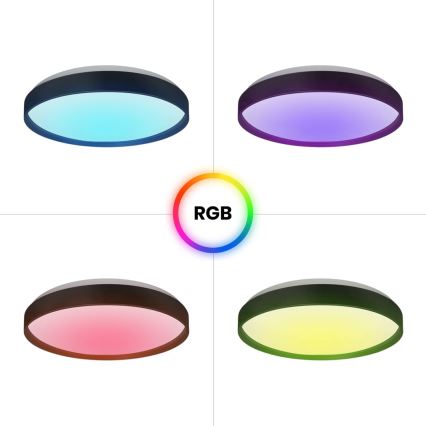 Plafón LED RGB regulable RINGO LED/36W/230V + control remoto