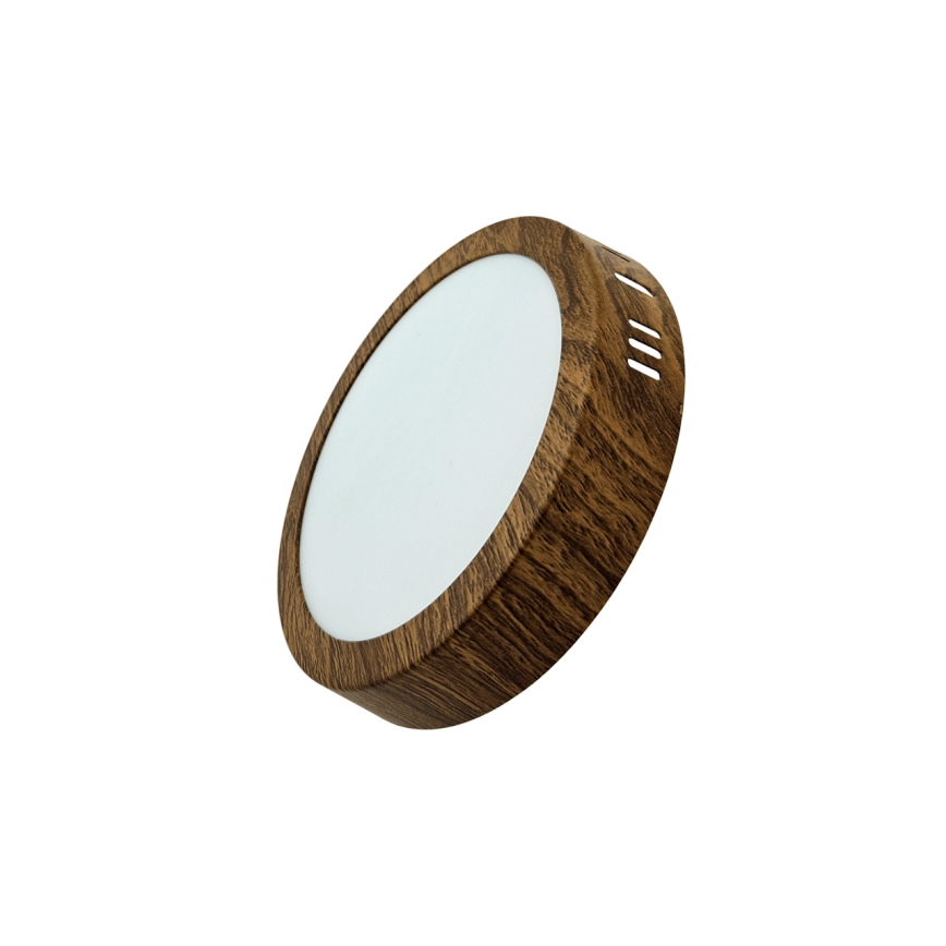 Plafón LED RING LED/12W/230V 4200K diá. 16 cm marrón