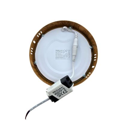 Plafón LED RING LED/12W/230V 4200K diá. 16 cm marrón