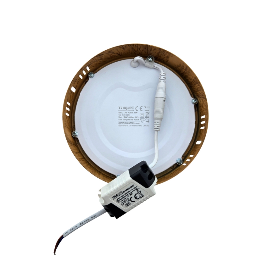 Plafón LED RING LED/12W/230V 4200K diá. 16 cm marrón