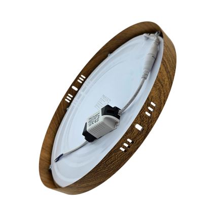 Plafón LED RING LED/24W/230V 4200K diá. 28,5 cm marrón