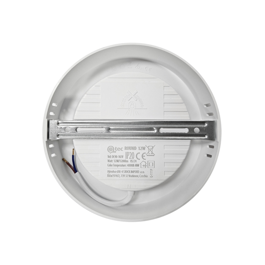 Plafón LED ROUND LED/12W/230V 4000K diá. 16,7 cm blanco