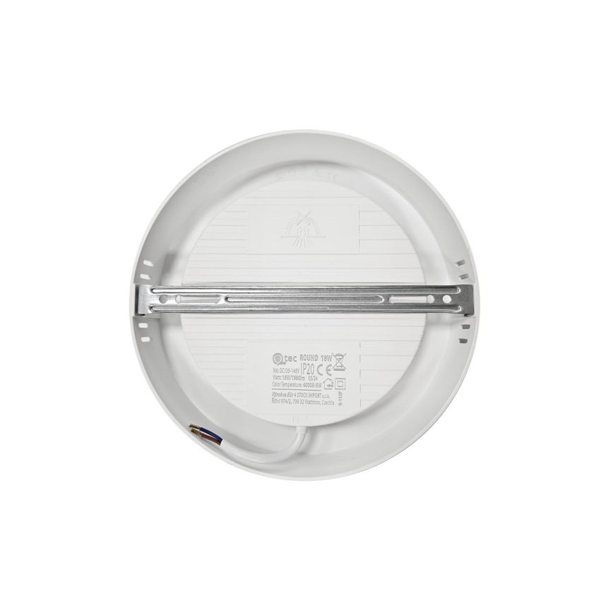 Plafón LED ROUND LED/18W/230V 4000K diá. 21,5 cm blanco