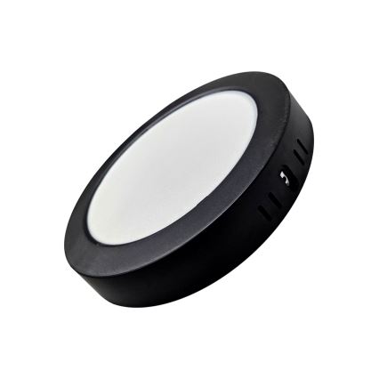 Plafón LED ROUND LED/18W/230V 4000K diá. 21,7 cm negro