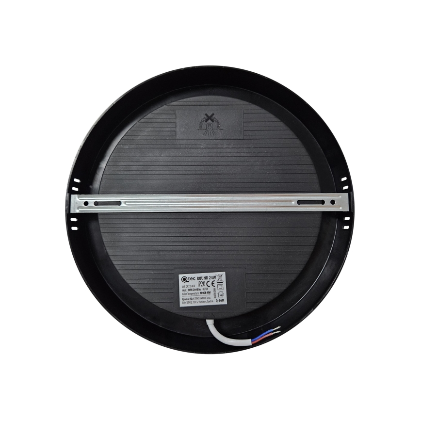 Plafón LED ROUND LED/24W/230V 4000K diá. 28,8 cm negro