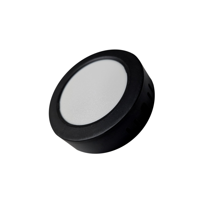 Plafón LED ROUND LED/6W/230V 4000K diá. 12,1 cm negro