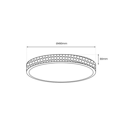 Plafón LED SHINY LED/34W/230V dorado