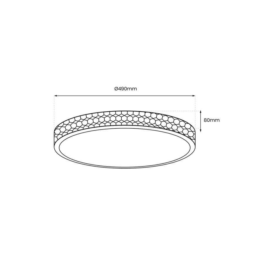 Plafón LED SHINY LED/34W/230V transparente