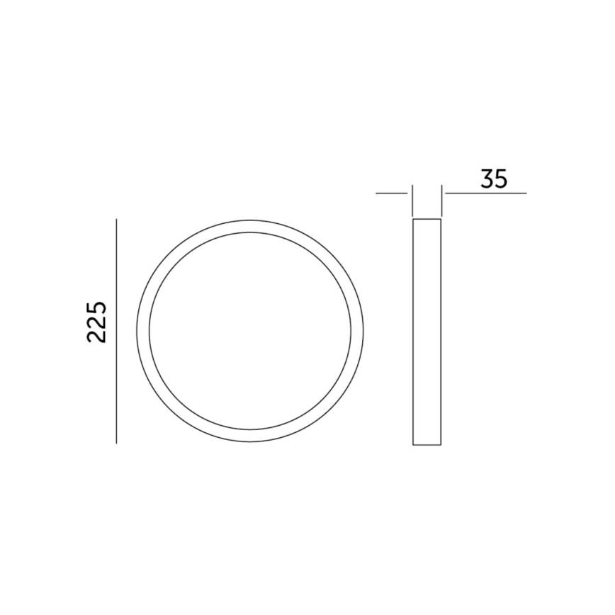 Plafón LED SIGARO CIRCLE LED/18W/230V 4000K IP40