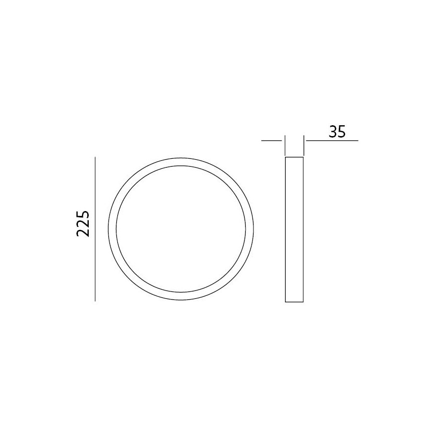 Plafón LED SIGARO CIRCLE LED/24W/230V 4000K IP40