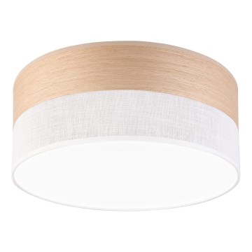 Plafón LED SIRJA WOOD LED/20W/230V diá. 35 cm blanco/roble