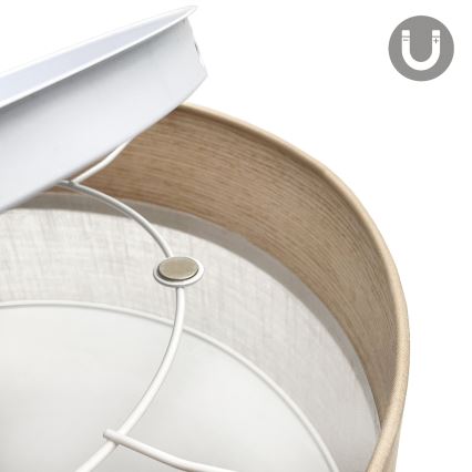 Plafón LED SIRJA WOOD LED/20W/230V diá. 35 cm blanco/roble
