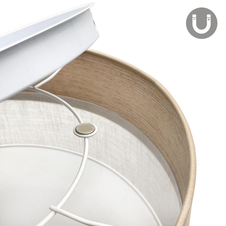 Plafón LED SIRJA WOOD LED/20W/230V diá. 35 cm blanco/roble