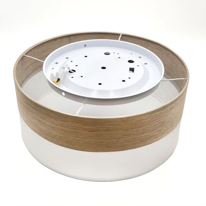 Plafón LED SIRJA WOOD LED/20W/230V diá. 35 cm blanco/roble