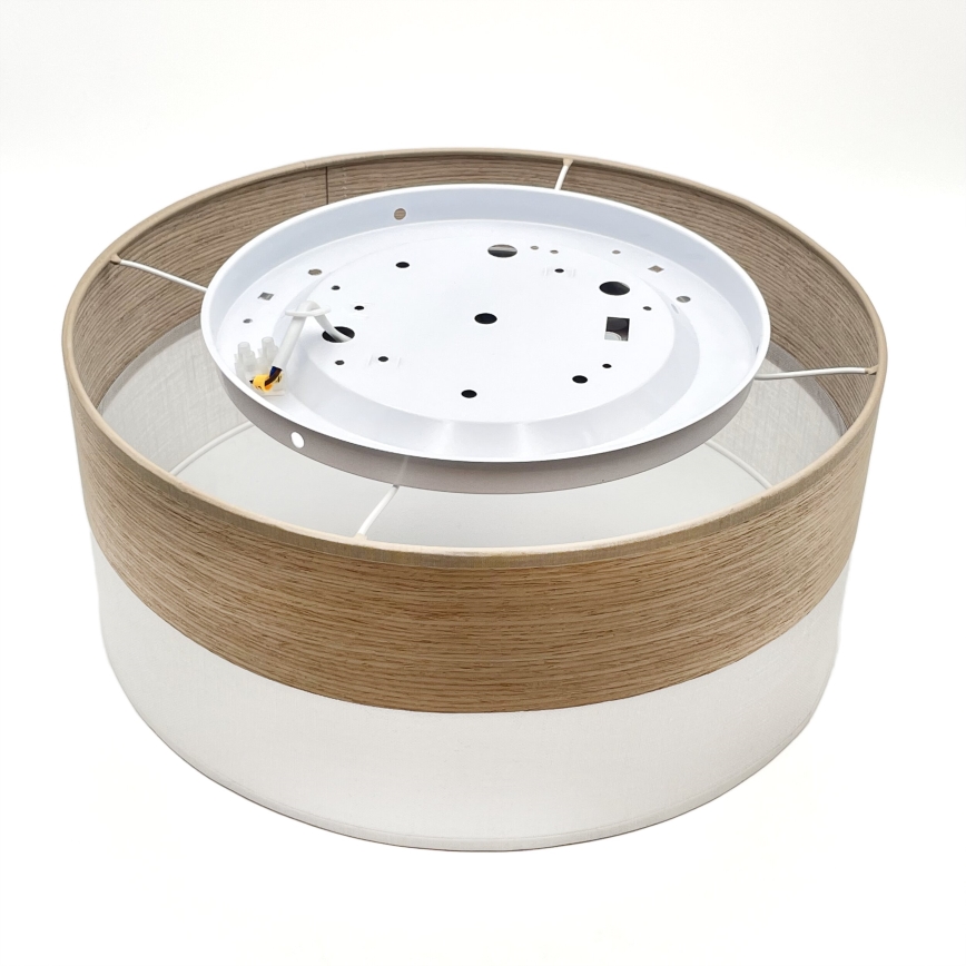 Plafón LED SIRJA WOOD LED/20W/230V diá. 35 cm blanco/roble
