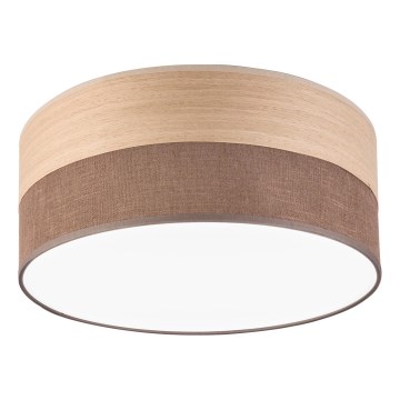 Plafón LED SIRJA WOOD LED/20W/230V diá. 35 cm marrón/roble