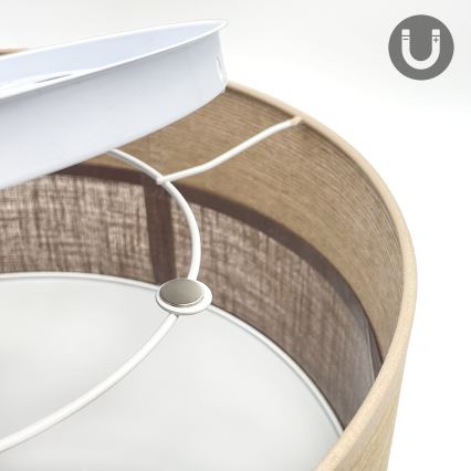 Plafón LED SIRJA WOOD LED/20W/230V diá. 35 cm marrón/roble