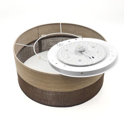 Plafón LED SIRJA WOOD LED/20W/230V diá. 35 cm marrón/roble