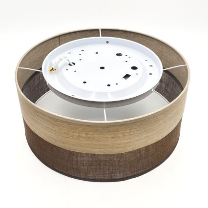 Plafón LED SIRJA WOOD LED/20W/230V diá. 35 cm marrón/roble