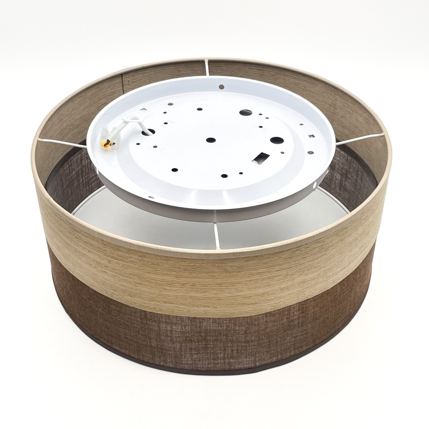 Plafón LED SIRJA WOOD LED/20W/230V diá. 35 cm marrón/roble