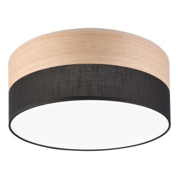 Plafón LED SIRJA WOOD LED/20W/230V diá. 35 cm negro/roble