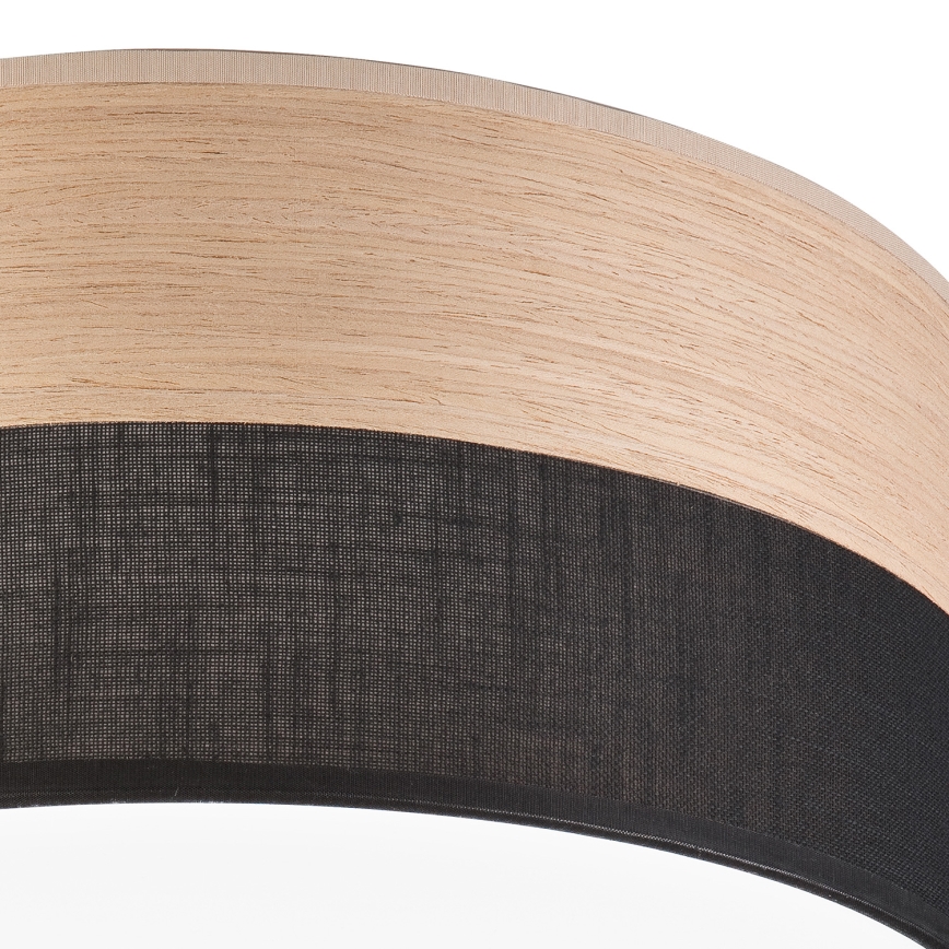 Plafón LED SIRJA WOOD LED/20W/230V diá. 35 cm negro/roble