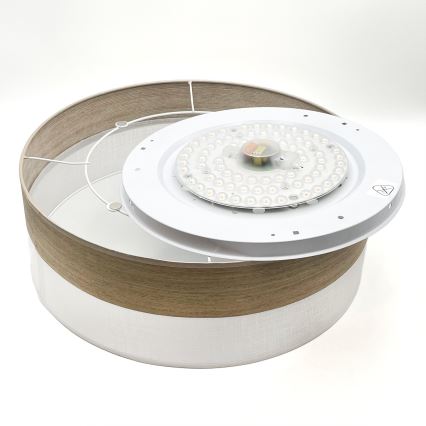 Plafón LED SIRJA WOOD LED/36W/230V diá. 45 cm blanco/roble