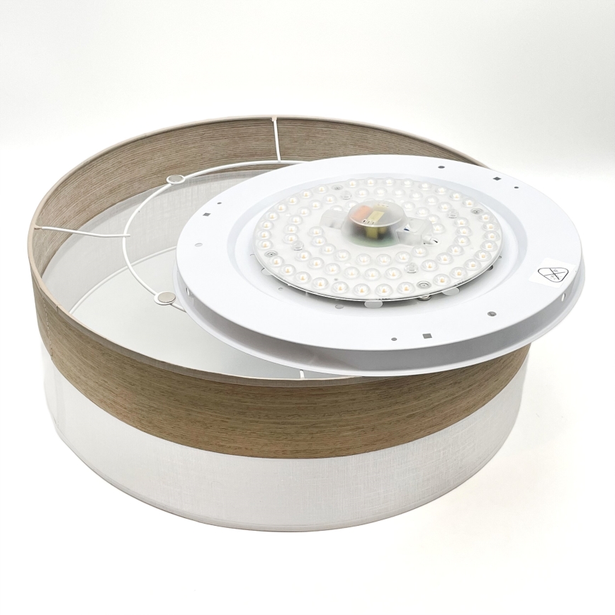 Plafón LED SIRJA WOOD LED/36W/230V diá. 45 cm blanco/roble