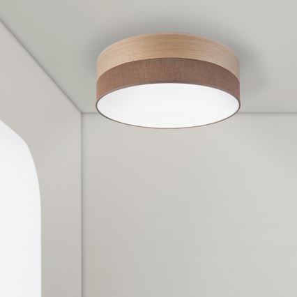 Plafón LED SIRJA WOOD LED/36W/230V diá. 45 cm marrón/roble