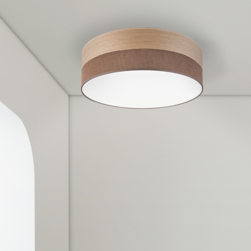 Plafón LED SIRJA WOOD LED/36W/230V diá. 45 cm marrón/roble
