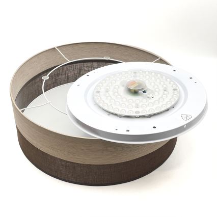 Plafón LED SIRJA WOOD LED/36W/230V diá. 45 cm marrón/roble