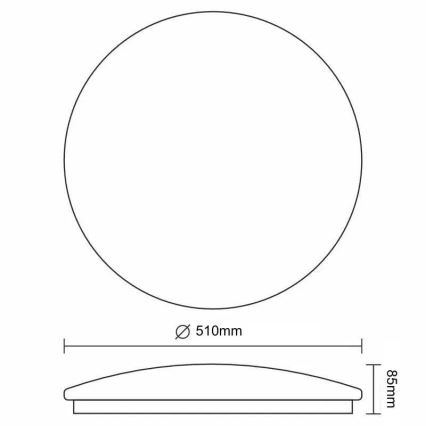 Plafón LED regulable STAR LED/48W/230V 3000-6500K + control remoto