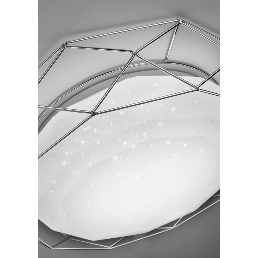 Plafón LED SVEN LED/24W/230V diá. 43 cm cromo brillante