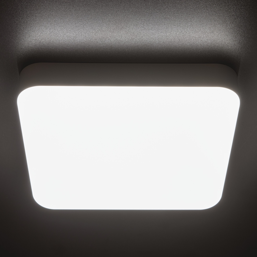 Plafón LED técnico con sensor de movimiento IPER LED/19W/230V IK10 IP65 cuadrado blanco