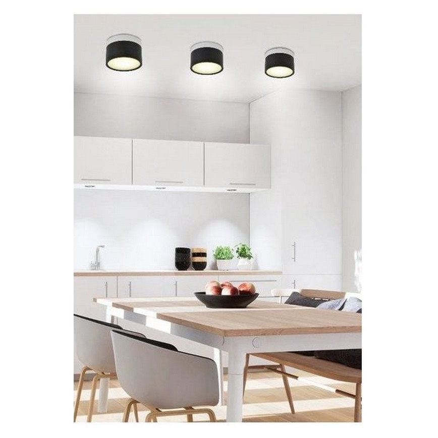 Plafón LED TUBA LED/9W/230V blanco/negro