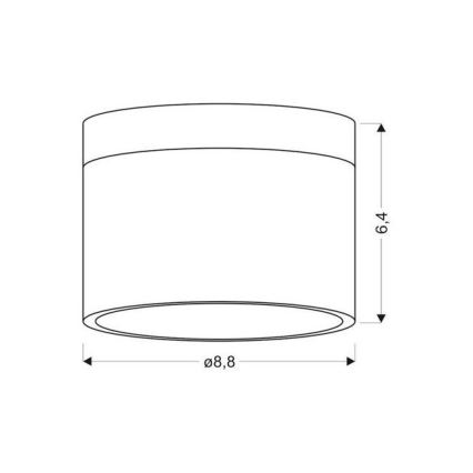 Plafón LED TUBA LED/9W/230V blanco/negro