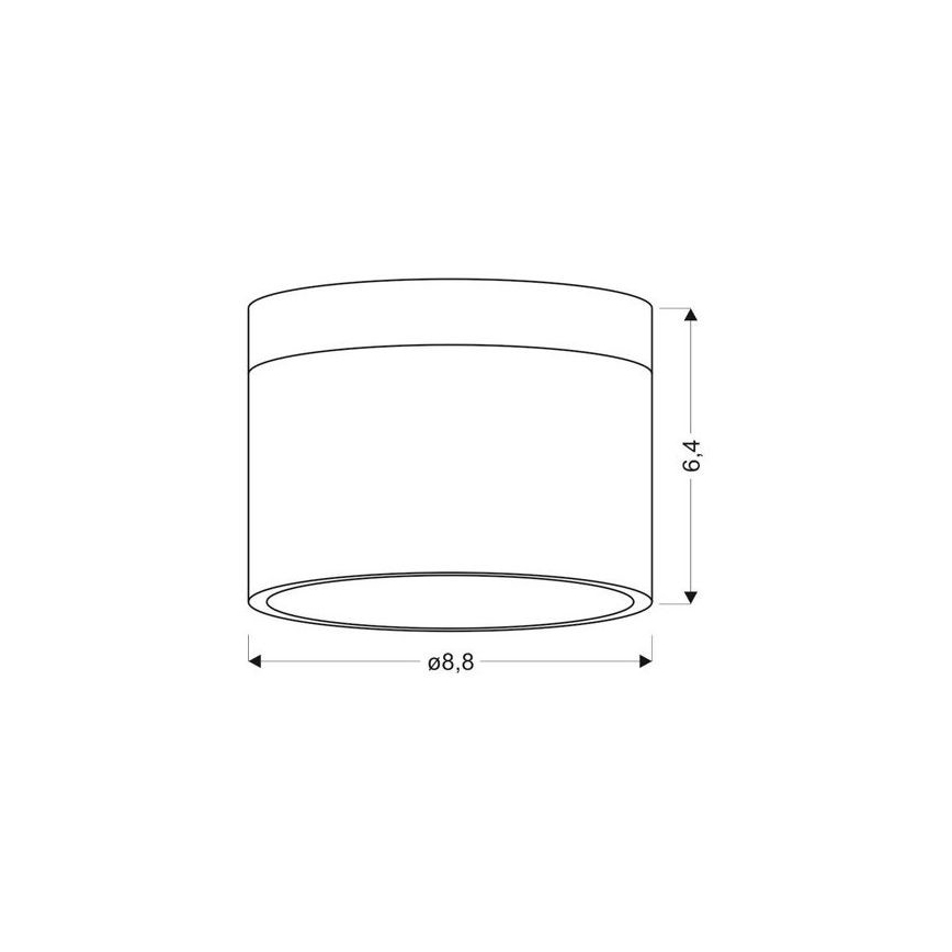 Plafón LED TUBA LED/9W/230V blanco/negro