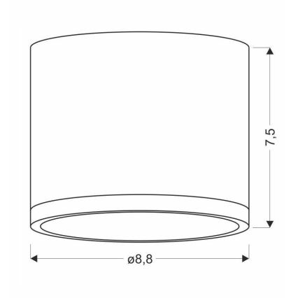 Plafón LED TUBA LED/9W/230V