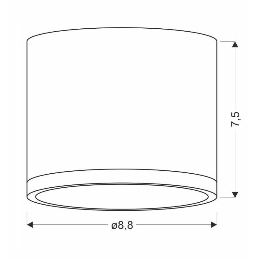 Plafón LED TUBA LED/9W/230V