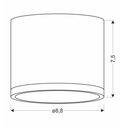 Plafón LED TUBA LED/9W/230V