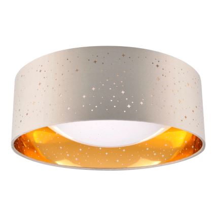 Plafón LED TULUZA LED/18W/230V diá. 32 cm marrón