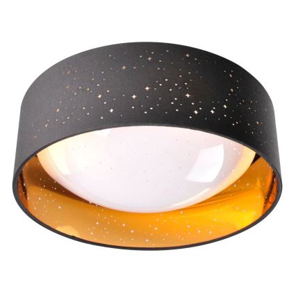 Plafón LED TULUZA LED/18W/230V diá. 32 cm negro