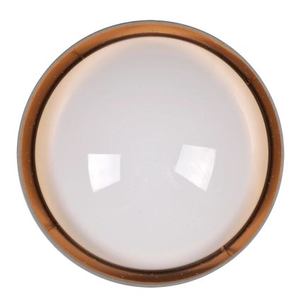 Plafón LED TULUZA LED/24W/230V diá. 40 cm marrón