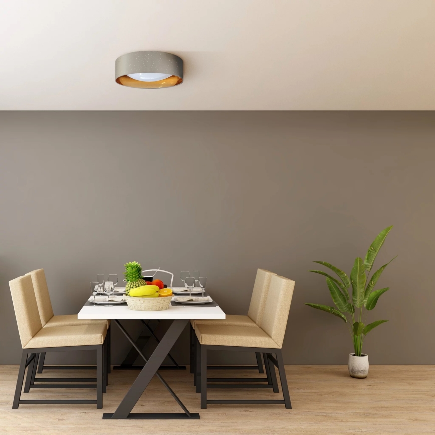 Plafón LED TULUZA LED/24W/230V diá. 40 cm marrón
